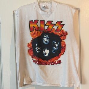 KISS World Tour men’s White T-Shirt